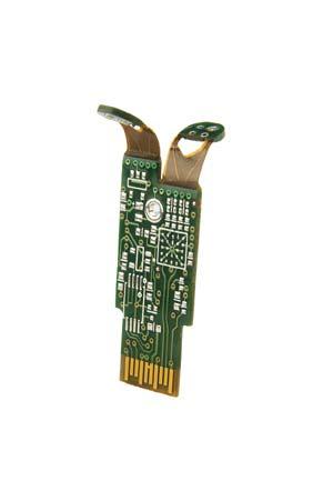 This board was manufactured for a high volume telecommunications device, it features a low cost lay-up with controlled impedance on three layers. High volume telecommunications Size: 1.5 by 0.