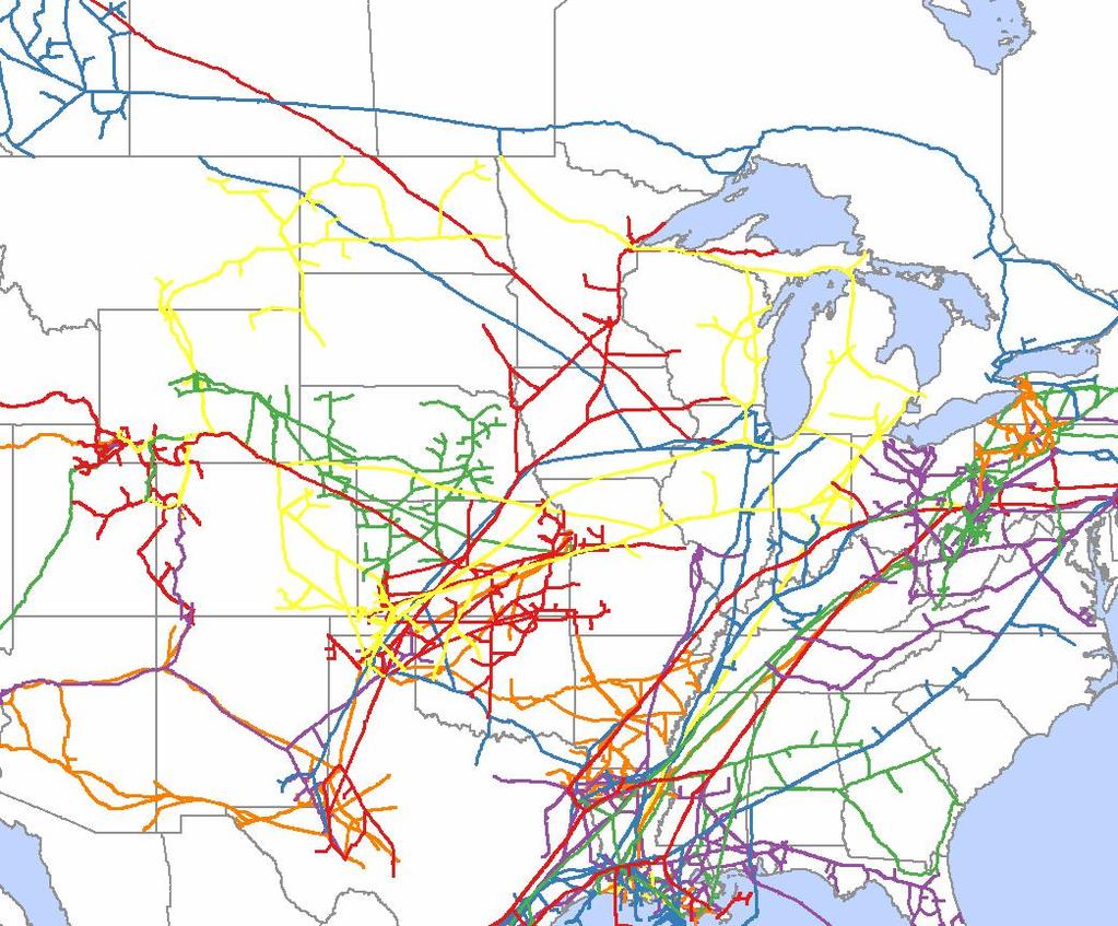 Marcellus flows into the Midwest are impacting regional flows Source: Platts Analytics Bentek Energy, January 2017