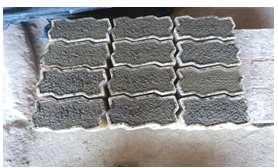 Testing Figure 6: Concrete paving blocks Compressive strength of paving blocks are determined in accordance to IS: 2185 (Part1): 2005 as well as IS 15658: 2006.