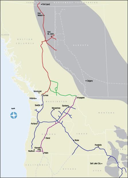 Capacity Projects Pipelines Southern Crossing Expansion Palomar Sunstone Blue Bridge (reconfigured) Ruby Pacific Connector Pacific Trail Oregon LNG LNG Terminals