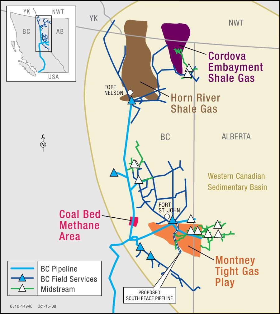 Shale Dominates Current Planning US Shale Gas Supply Areas BC Shale/Tight Gas Supply Areas