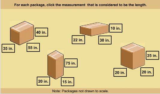 Length: the longest side of the package or object. It is represented by number 2 in the diagram to the left. Package Size: the result of adding the length and the girth.
