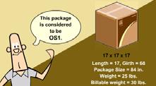 At UPS, we have two approaches to handling situations where package sizes play a role in calculating the shipping fees: oversize package pricing and dimensional weight pricing.