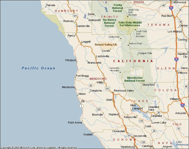 Pacific Gas and Electric Company Sacramento Municipal Utility District Northern California Power Agency MENDOCINO COUNTY STUDY AREA For the purpose of this review, Mendocino