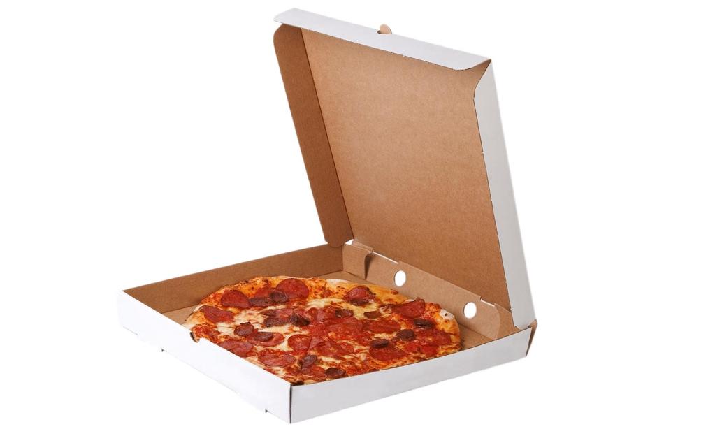 The Pizza box once food makes contact with