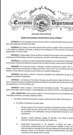 Governor s Office of Workforce Innovation (OWINN) Legal authority: Executive Order 2016-08 Created within the