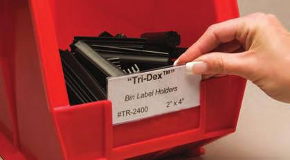 TriDex A Complete Labeling Solution For Plastic Bins With Label Slots.