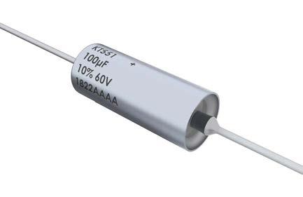 Overview The KEMET T551 axial leaded and T556 surface mount polymer hermetically sealed (PHS) devices are tantalum capacitors with a Ta anode and Ta 2 O 5 dielectric.