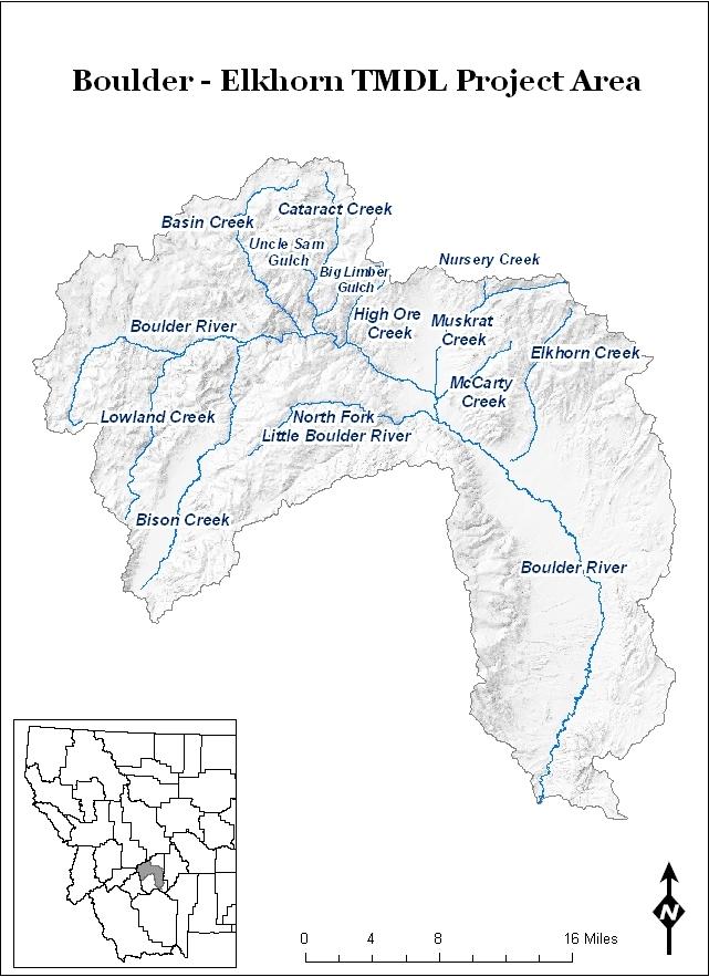 Included Streams Basin Creek Big Limber Gulch Bison Creek Boulder River Cataract Creek Elkhorn Creek Little