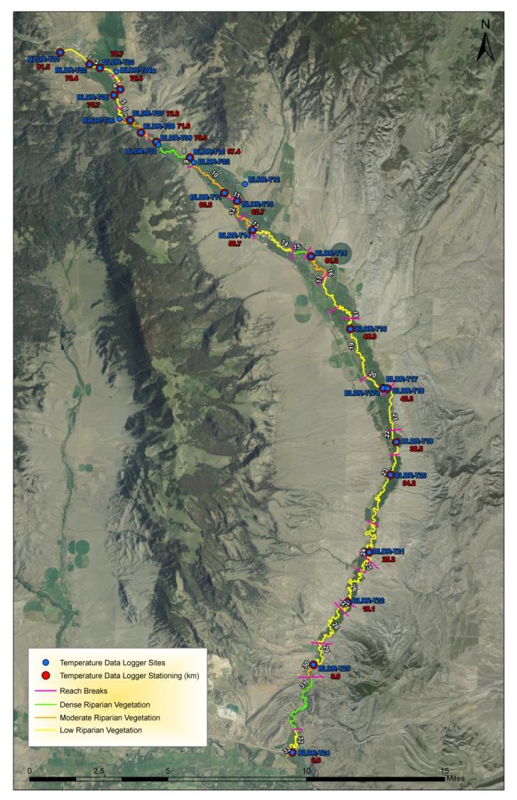 Boulder River Source Assessment Field Data Continuous Temperature Monitoring Shade Stream Flow Riparian Condition Water Quality (QUAL2K) Model Uses temperature data from hottest