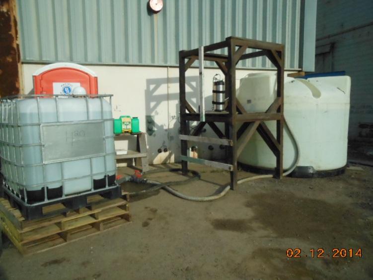 Mixing Tanks used to mix ZVI and Water prior