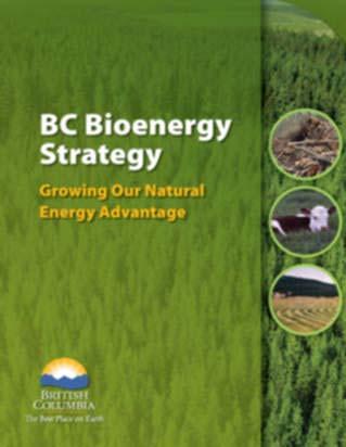 Bioenergy Phase II Launched March 2009 Guided by the policy actions and direction in the 2007 BC Energy Plan and the 2008 BC Bioenergy Strategy Includes any form of biomass that meets BC Clean or