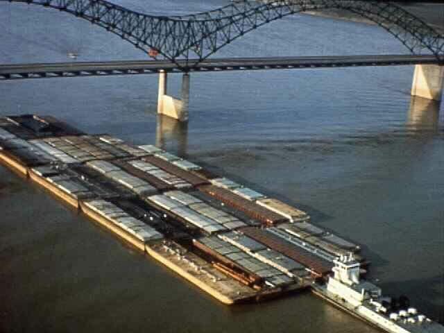 Water Transportation Conserves Fuel Barge
