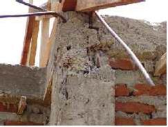 Construction procedures are 1) laying bricks 2) form works for concrete placing 3) concrete placing.