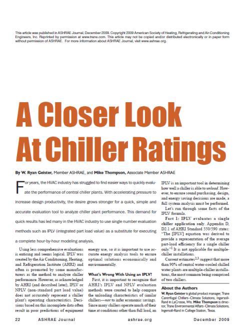chiller s system energy use