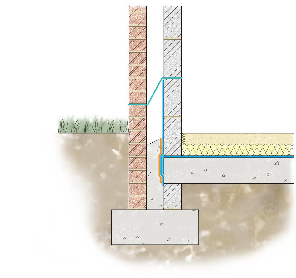 The membrane should then be protected from backfilling using Double Drain or Protection Board to suit. Internal tanking: Should be carried out as illustrated in Detail 2 of this literature.