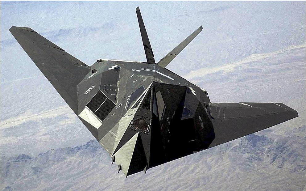 Stealth aircraft: employing a combination