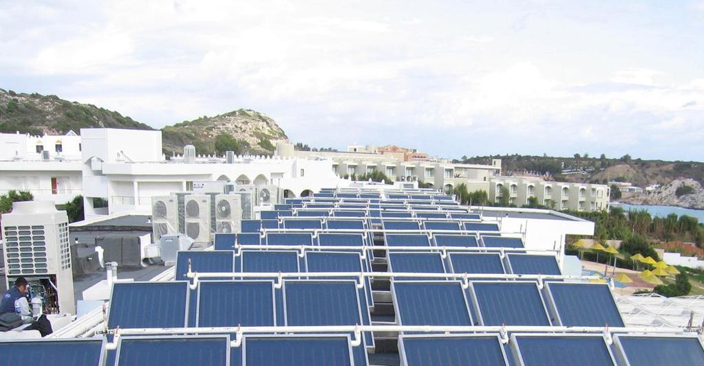 Large scale solar thermal systems Kolymbia beach hotel Rhodes island, Greece (144m 2 of panels, for pool heating) What happens