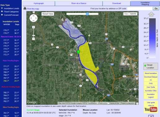 Missouri River-Flood Forecast Inundation Map Missouri River-Flood