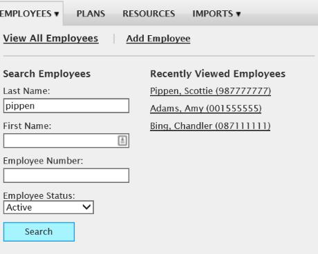 Enroll Employees Online Entry Method 1. Click the Employees tab 2.