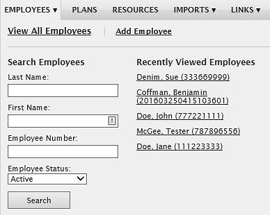 Add Employees Online Entry Method 1. Go to Employees > Add Employee 2. Enter Personal Information for the employee (*) indicates required entry 3.
