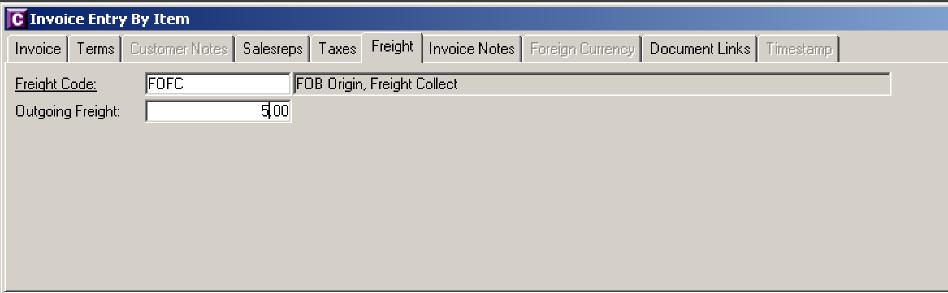 Invoice Entry by Item