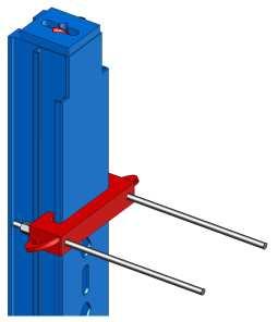 waler (e.g. HEB 500). It creates a load-carrying connection which enables the forces that arise being discharged into the outer Slide Rails.