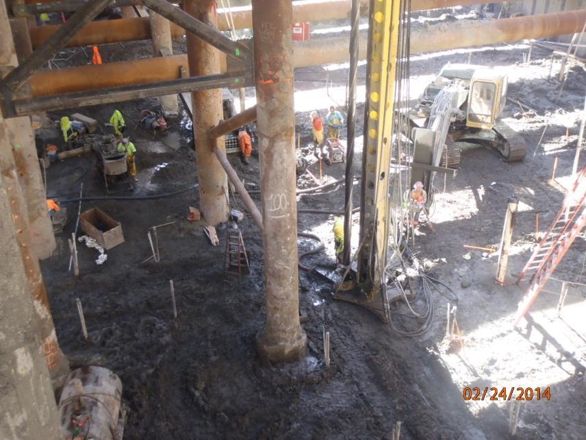 Micropile Installation Completed A total of 1,896 micropiles have been installed throughout the project.