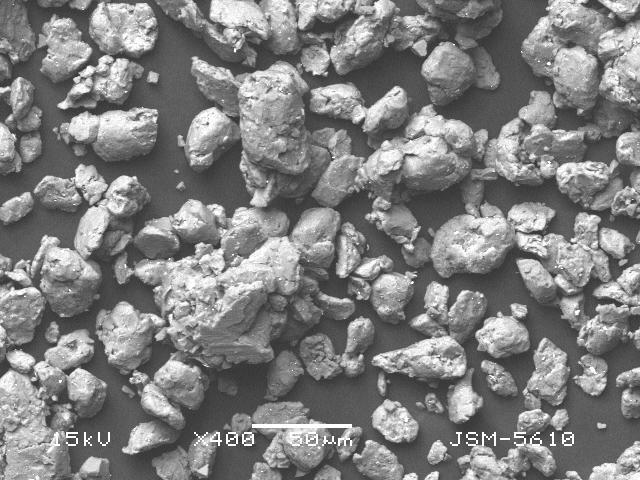 Mechanical alloying of aluminum and silicon carbide powders for 8 hours of milling results in fine homogeneous powder structure.