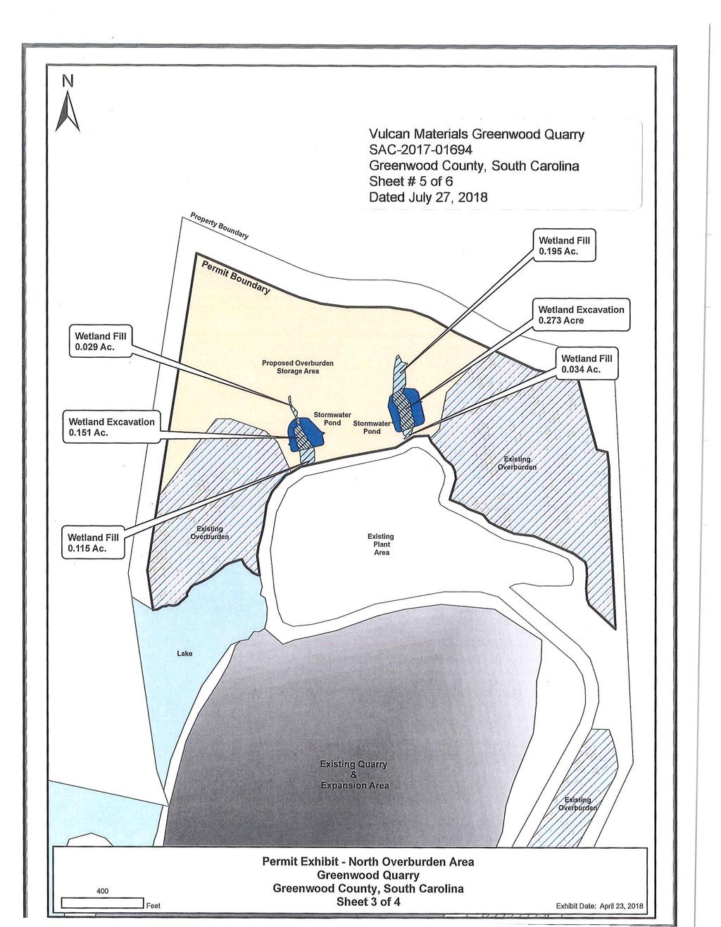 N A Sheet# 5of6 Wetland Fill 0.029 Ac. Proposed Overburden Storage Area Wetland Excavation 0.151 Ac.