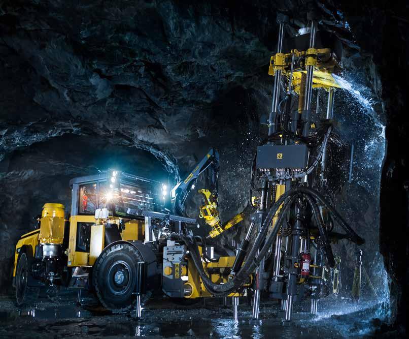 The rig is capable of drilling production slot rises in block cave, sub-level caving and sub-level stoping mines in addition to precondition holes, paste fill holes, drain holes and escape ways.