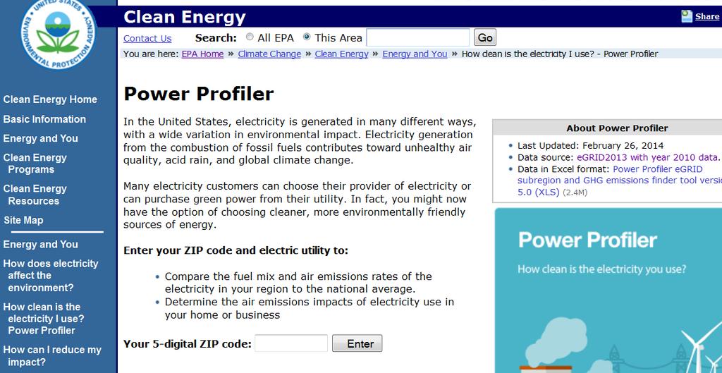 EPA Power Profiler Each kw of PV installed in Pennsylvania avoids