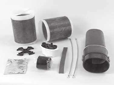 1.1 Kit Contents: 4604HH and 4606HH Closures Closure Assembly (A) Dome Base O-ring Latch Gel End Seal Core (B) Gel Sealing Strip (C) PSTs (D) Dessicant Bag (E) Sheath Scuff (F) Ground Wires (G) Base