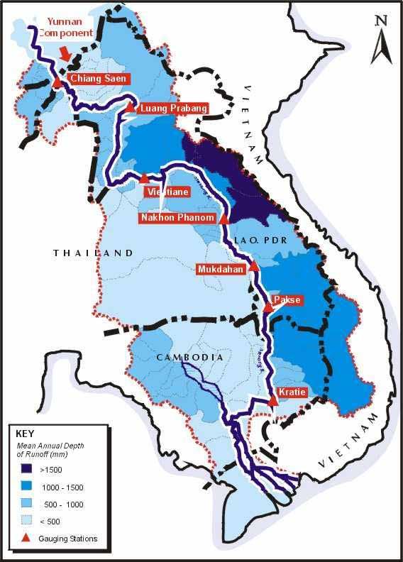 Yunnan Component Lower Mekong water balance 86 km 3