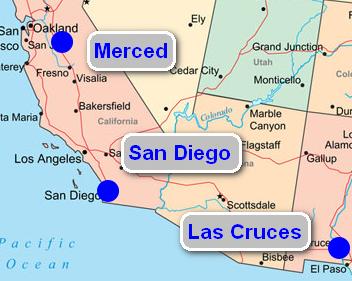 Sample Locations in the CONUS Merced, California Latitude: 37.36 Longitude: -120.