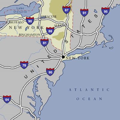 Figure 3 I-95 is the main interstate highway on the east coast.