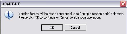 If the user selects OK the program will make the force constant and exit Recycler. If Cancel is selected the program will retain the current settings and remain in Recycler.