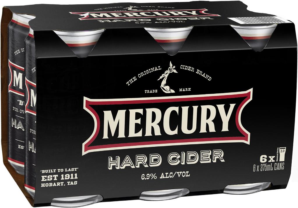 3 Project overview With no advertising or promotional support, Mercury Hard Cider has sold over 5.46 million cans since its launch in October 2014 and in one year grew by 40.4%.