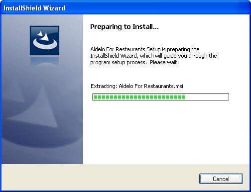 Figure 2-2 Next, the InstallShield Wizard extracts the files