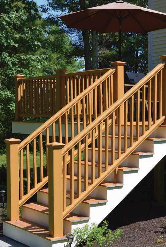 Because it s made from a durable co-extruded, capped composite material, RailWays Universal Railings won t splinter or lose strength from rotting over time like wood can and it s easy to