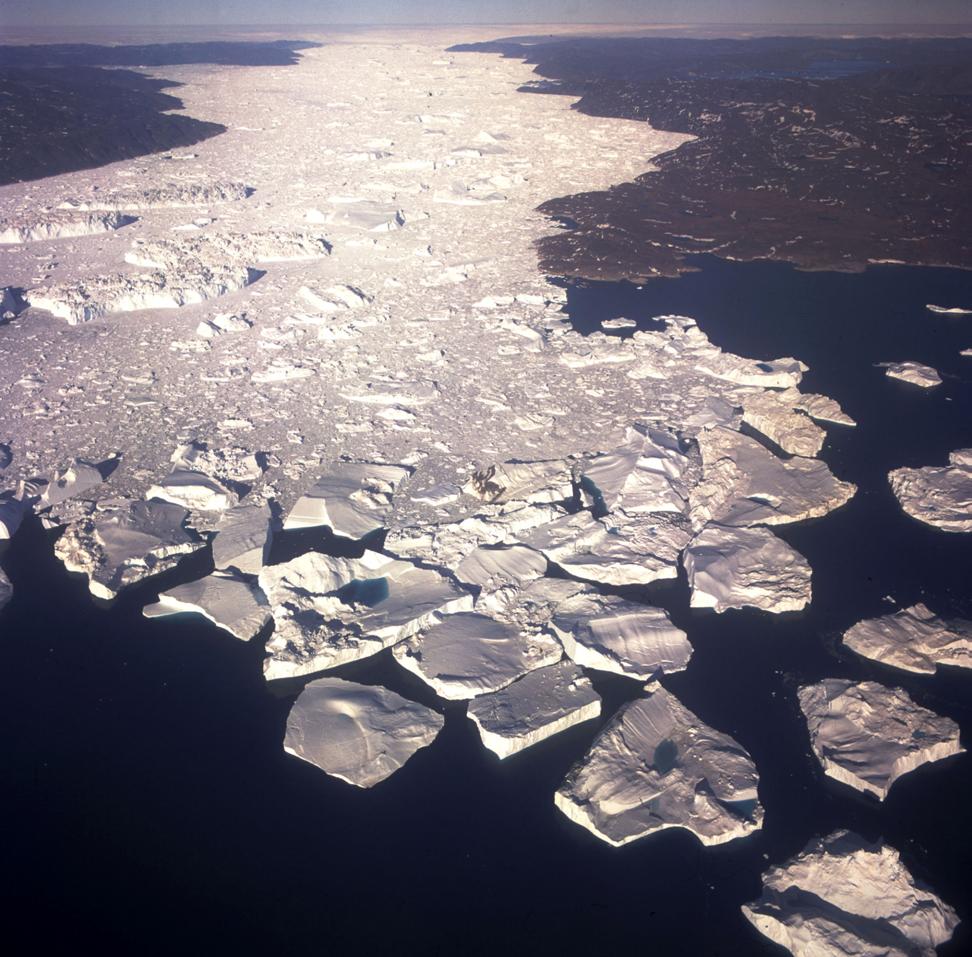 Jakobshavn Ice Stream in Greenland Discharge from major Greenland ice