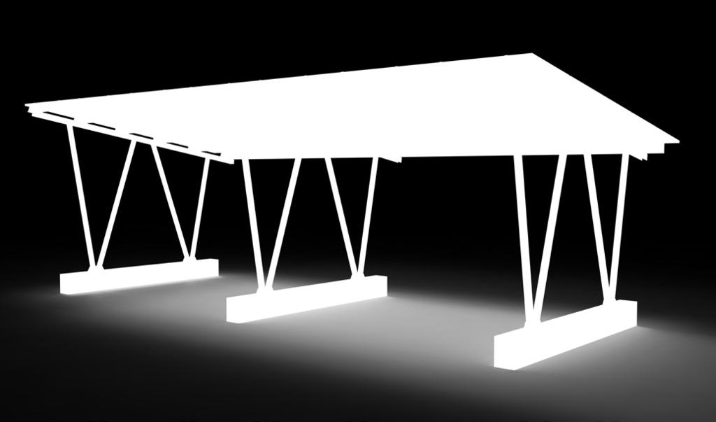 Solar carport effectively uses existing parking space, streamlined design making it ideal choice to present