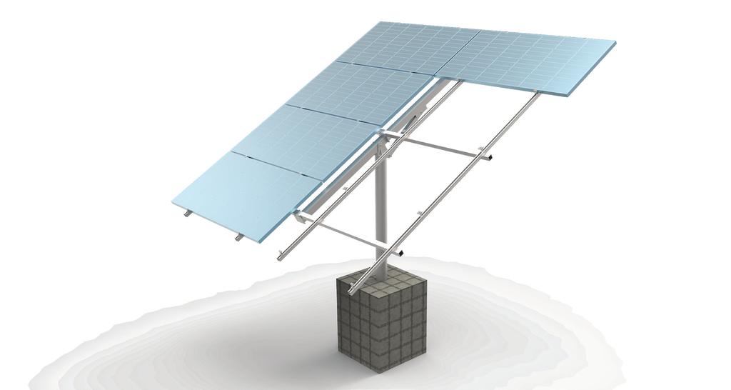 GROUND SYSTEMS POLE GROUND MOUNT The pole mount is a very sturdy solution for small area solar photovoltaic needs.