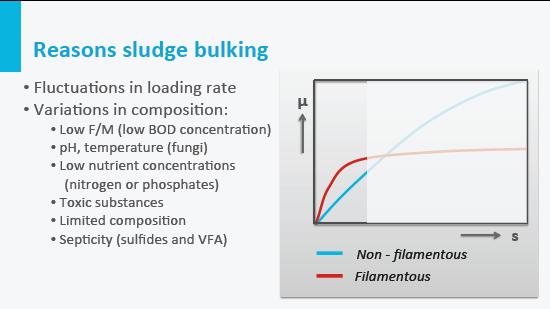 Parameters influencing sludge characteristics are the following. A fluctuating loading rate can influence the growth of filaments.