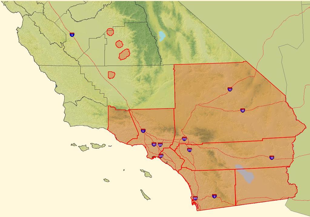 Incursion of into the San Joaquin Valley CA 99 CA 198
