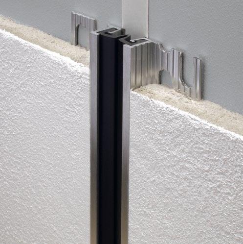 Length: 400 cm DURAFLEX KB Corner design Infill: Soft PVC black Joint width: 30, 50 mm Width: 15 / 48 mm Height: 17 mm Length: 400 cm DURAFLEX KC Material: Galvanised steel Infill: Nitrile rubber