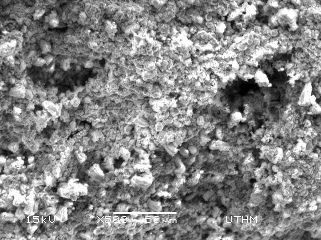 SEM micrographs of 316L stainless steel foams: a) pure SS316L b) 5 wt.