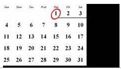 13 Refer to the calendar. If pay for a worker is due on the 1st day of the month, he must be paid his salary by the day, at the latest. A. 7th B. 15th C. 21st D.