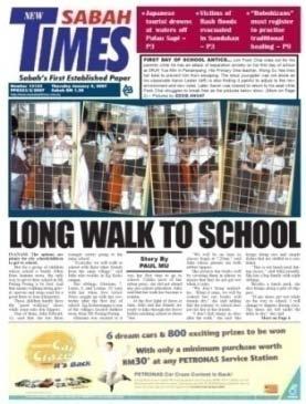 New Sabah Times Sabah State s Widest- Covering English Daily Specifics Genre :