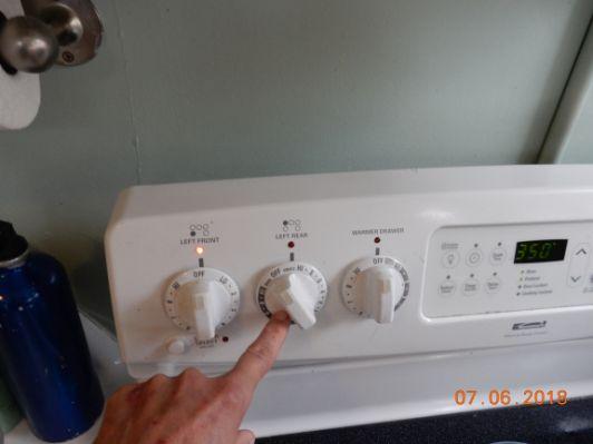 Recommend installing to promote safety Non GFCI protected outlets near sink in kitchen, recommend replacement with GFCI type to promote safety. Knob loose at stove, cannot control burner. Replace.